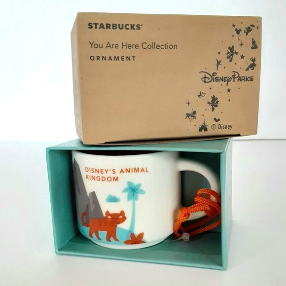 Disney Parks WDW Starbucks Mug Animal Kingdom Christmas Ornament NWT - Picture 11 of 11
